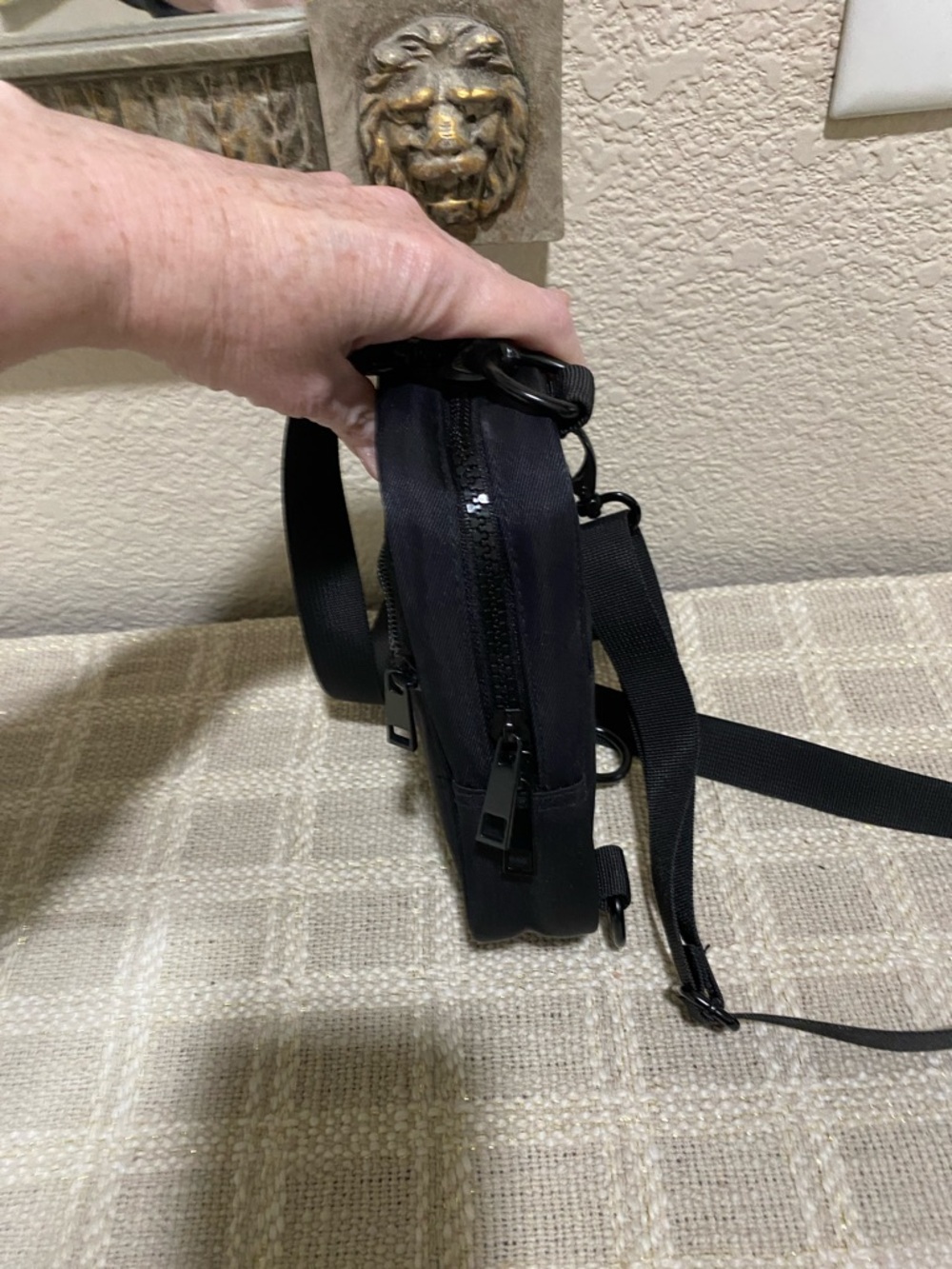 Brixley Black Crossbody Organizer Bag for Men - Picture 3 of 8